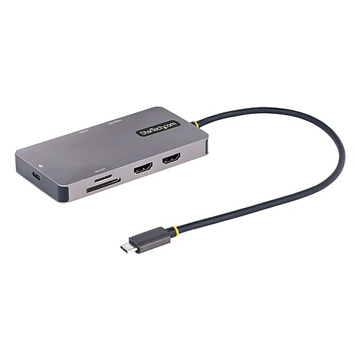 USBC to Dual HDMI/USBA/MicroSD/SD/GbE Multiport Adapter