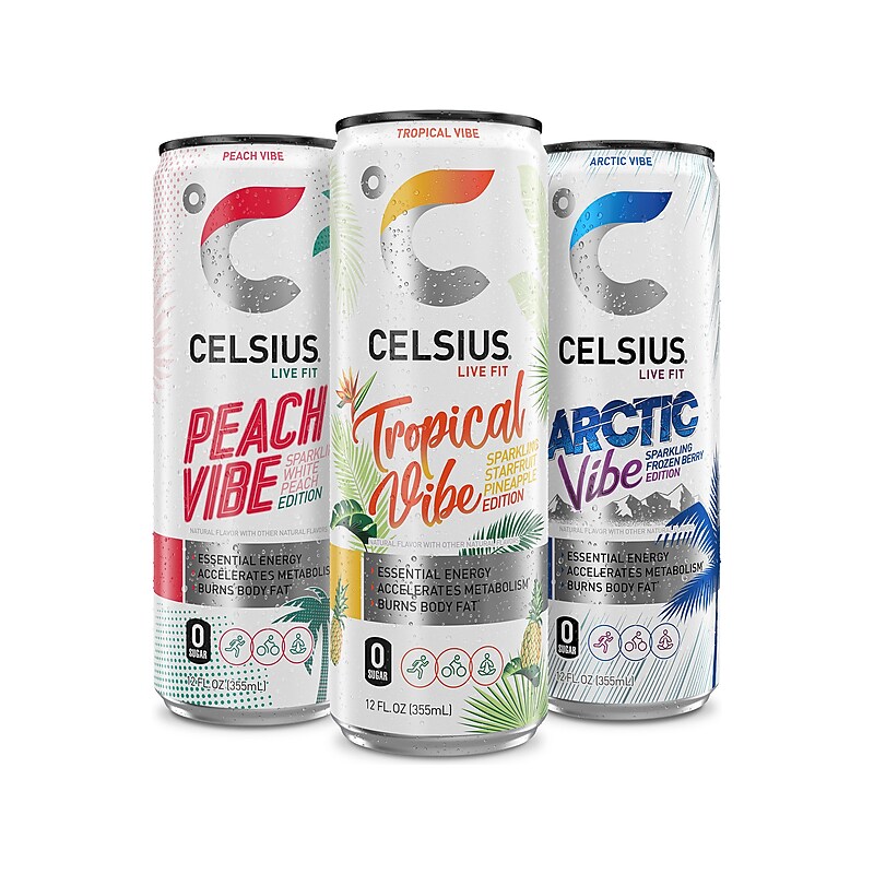Celsius Sugar-Free Variety Pack Sparkling Energy Drink, 12 oz., 12 Cans/Carton (CLL00071) image 1