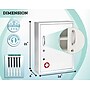 Viva Comfort Steel Locking Surface-Mount Medicine Medical Cabinet with Pocket, 1.1 cu. ft., White (ADI999-06-WHI-MK)~#|#~79ABD479-2255-4546-8A667763CB340FEF_sc7