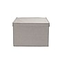 Household Essentials Extra Large Stackable Folding Fabric Storage Bin, 10" x 16"x 19", 52.64 Qt., Gray, 2/Pack (7415-1)~#|#~79AD071A-E076-49C2-B0E70880DD003377_sc7