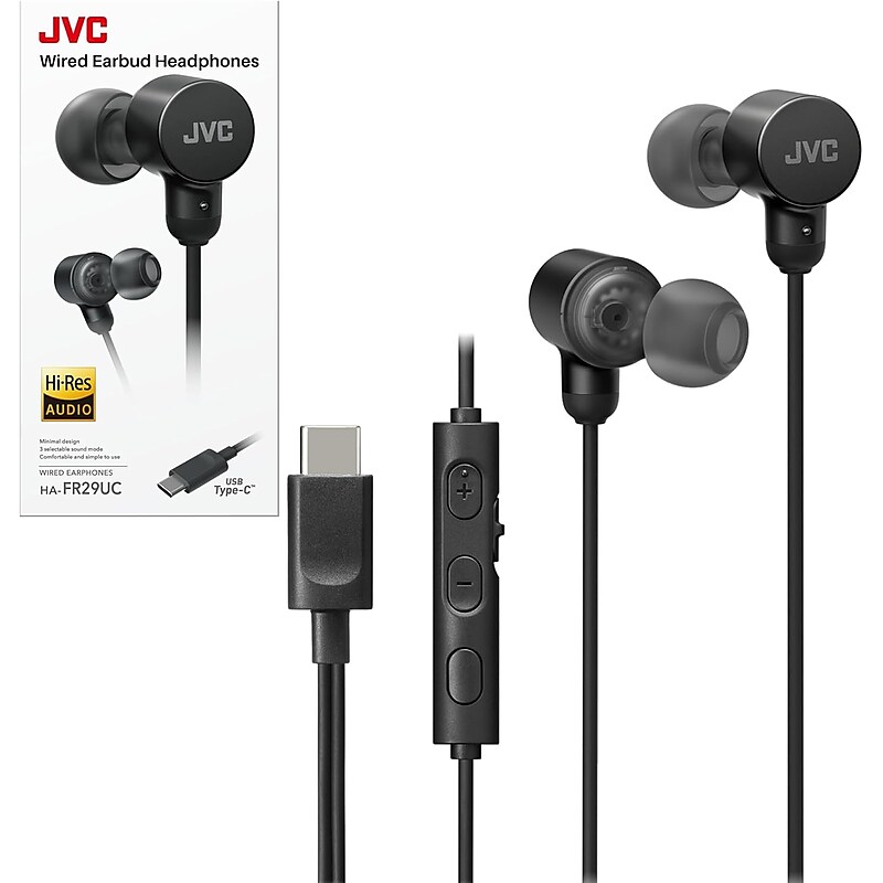 JVC Earbuds, Black (HAFR29UCB) image 1