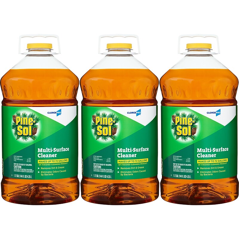 CloroxPro Pine-Sol Multi-Surface Cleaner, Original Pine, 144 oz., 3/Carton (35418) image 1