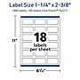 Avery TrueBlock Laser/Inkjet Rectangle Multipurpose Labels, 1-1/4" x 2-3/8", White, 1800/Box (94227)~#|#~79C2E1CC-8E3D-4040-8BC0D036BC89BD63_sc7