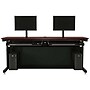 VersaDesk Deluxe 72"W Manual Adjustable Standing Computer Table, Cherry/Black (CTL7224-BC)~#|#~79C902C3-AC33-4926-80000A2E7DB52B65_sc7