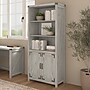 Bush Furniture Knoxville 72"H 5-Shelf Bookcase with Doors, Cottage White (CGB132CWH-03)~#|#~79CF0957-CB7E-46C1-8ECB456AE24C21B7_sc7