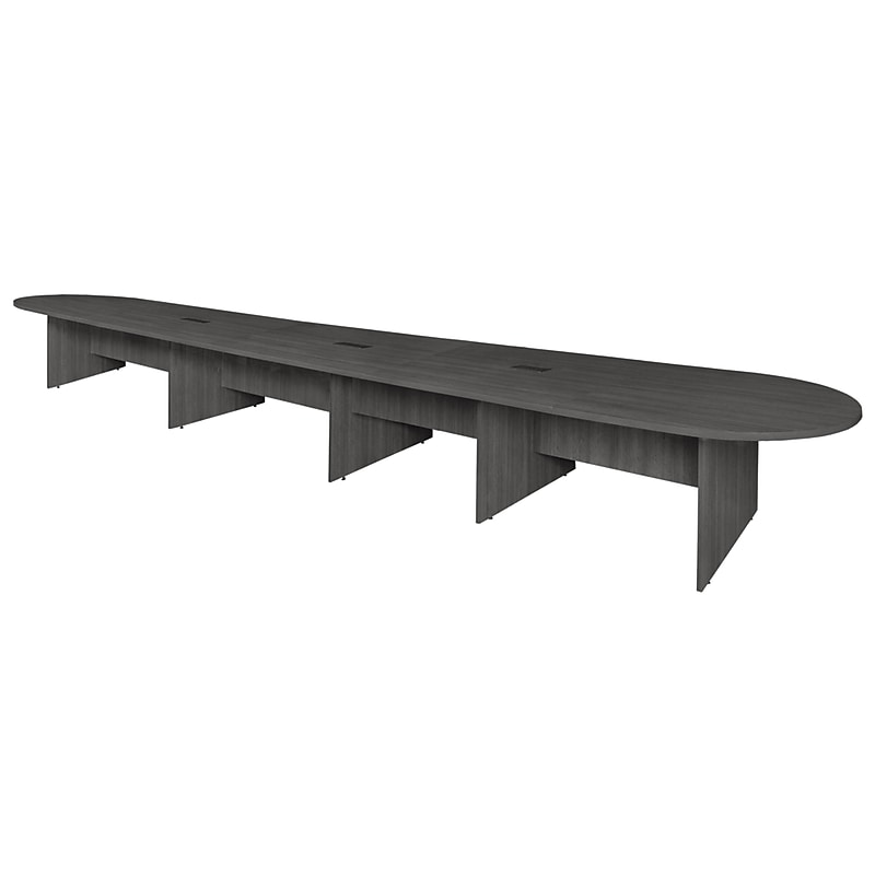 Regency Legacy 240"W x 52"D Racetrack Shaped Conference Table With Grommets, Ash Grey (LCTRT24052AG) image 1