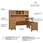 Bush Home Somerset 72W L-Shaped Sit to Stand Desk with Hutch, Maple Cross (SET015MC)~#|#~79D1E894-AB32-4696-A93157F2B8812FDF_sc7