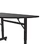Correll Econoline 48"W x 24"D Adjustable Foldable Training Room Table, Laminate, With Wheels, Black Granite (FTM2448TFHR07)~#|#~79D4976D-C0BD-4599-988D50F7E6AEA272_sc7