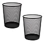 Mind Reader Metal Mesh Trash Can Without Lid, 4.4 Gallon, Black, 2/Pack (2CIRGA-BLK)~#|#~79D5AF93-F1B5-4AC4-8D109B7063C001D6_sc7