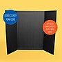Flipside Tri-Fold Presentation Board, 48" x 36", Corrugated, Black, 3/Pack (30508-3)~#|#~79DA1B54-E5C0-4728-ADBBEC8CE42D5716_sc7
