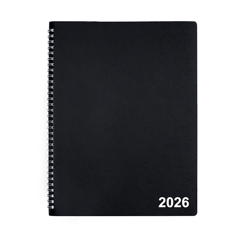 2026 Staples 8" x 11" Monthly Planner, Black (ST52184-26) image 1