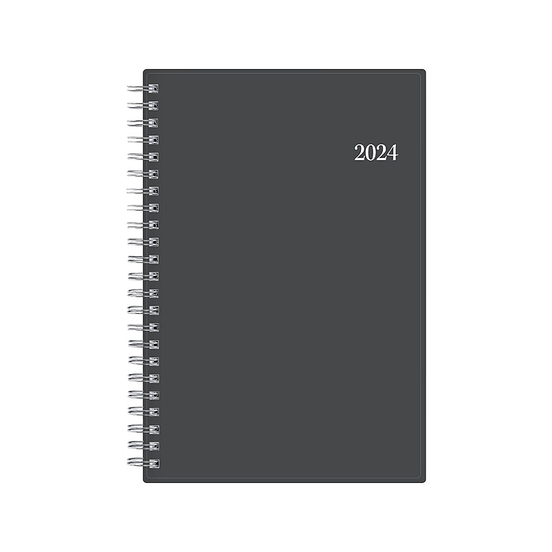 2024 Blue Sky Passages 5" x 8" Weekly & Monthly Planner, Gray (100010-24) image 1