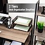 Mind Reader Metal Side Loading Stackable Letter Tray, Letter Size, Black (ESTACK2-BLK)~#|#~79E11335-96AD-433F-AD325452AFF44A62_sc7