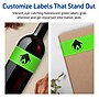 Avery Laser/Inkjet Multipurpose Rectangle Labels, 3" x 7", Neon Green, 60/Pack (94250)~#|#~79E3EC83-C591-4920-A027BA042154CB62_sc7