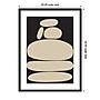 Amanti Art Zen River Rocks Black And Tan by The Creative Bunch Studio Wood Framed Wall Art Print, 25" x 33" (A42675532112)~#|#~79EB6907-809B-465C-9B56DD8082031CA2_sc7