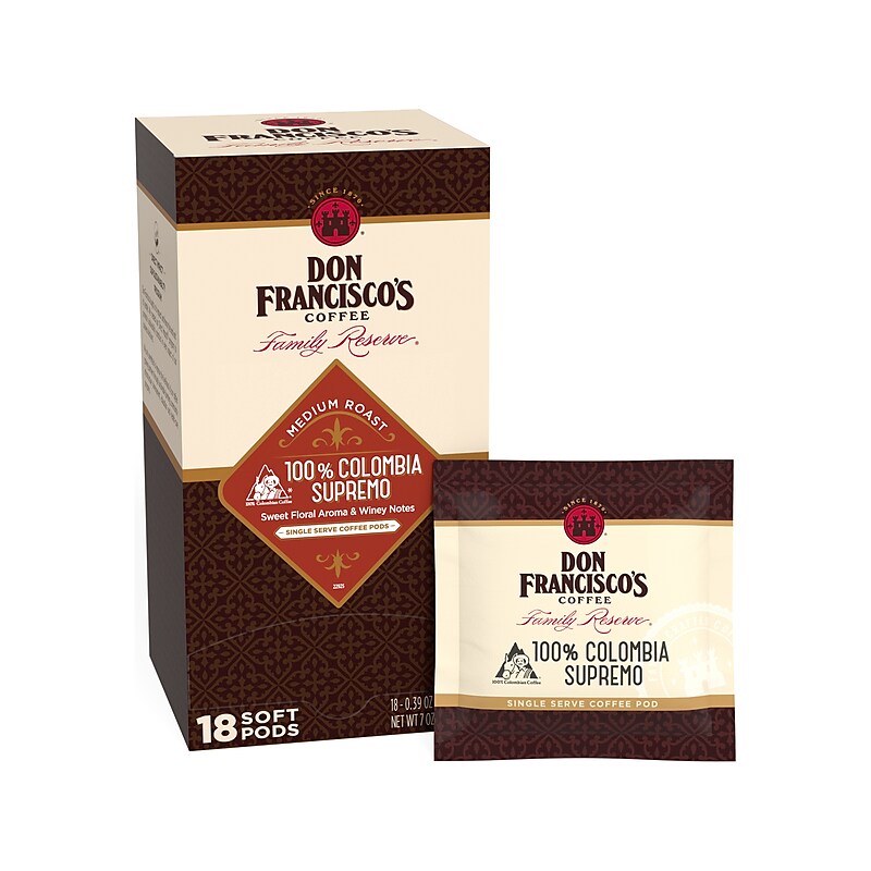 Gavina Don Francisco's Colombia Supremo Coffee Pods, Medium Roast, 18/Box (4506) image 1