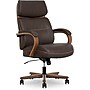 Finch NEO TWO Ergonomic Vegan Leather/Wood Swivel Executive Chair, Brown (52373-BRN)~#|#~79F418B4-AB3D-485A-9AA2948EBB26B8A0_sc7