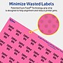 Avery Laser/Inkjet Square Multipurpose Labels, 0.75" x 0.75", Bright Pink, 1600/Pack (94102)~#|#~79F55E9E-55A0-4B99-8CBC2BBEA0D57B29_sc7