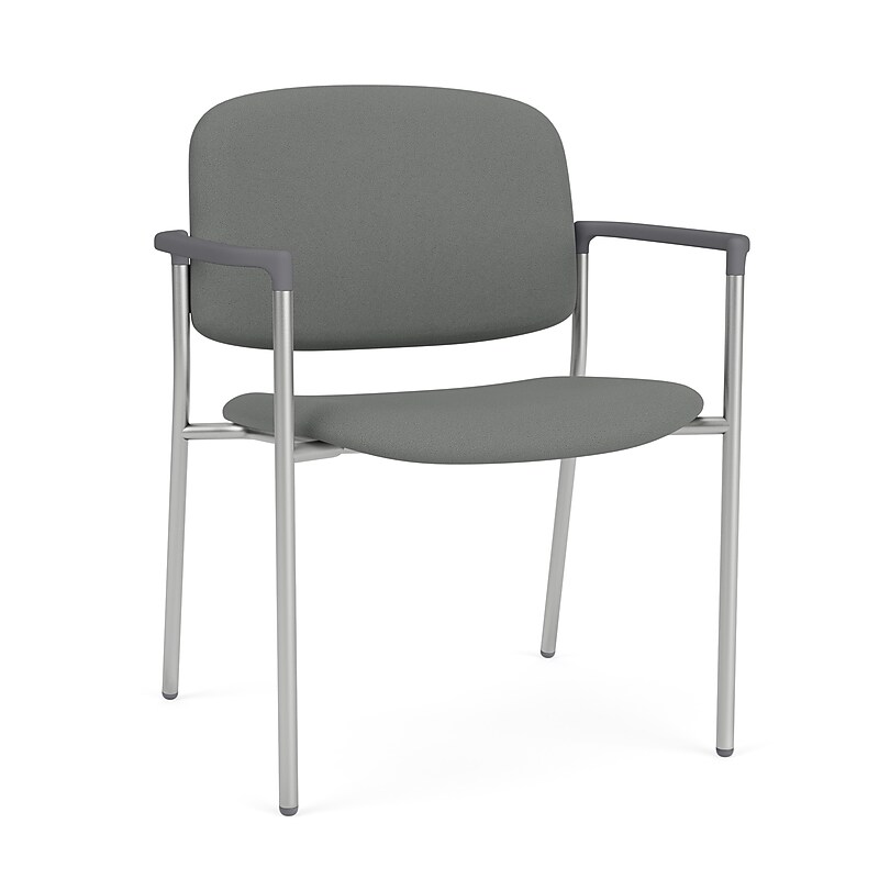 Lesro Chat Fabric Wide Guest Chair, Open House Graphite/Silver (CX1271.SSV.CFL-01OHGP) image 1