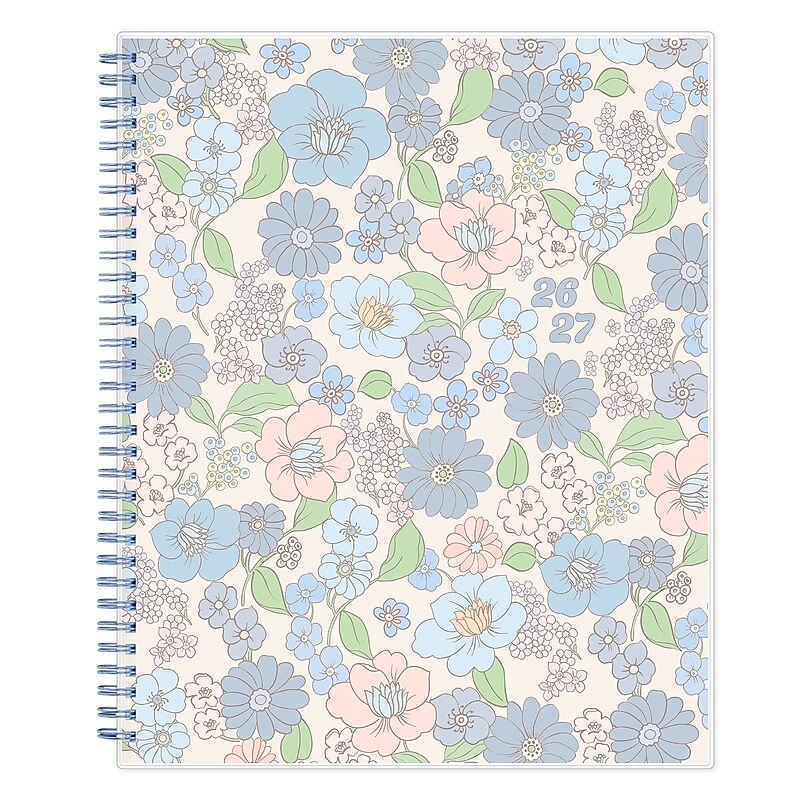 2026-2027 Blue Sky Abigale 8" x 11" Academic Year Weekly & Monthly Planner, Plastic Cover, Blue (157610) image 1