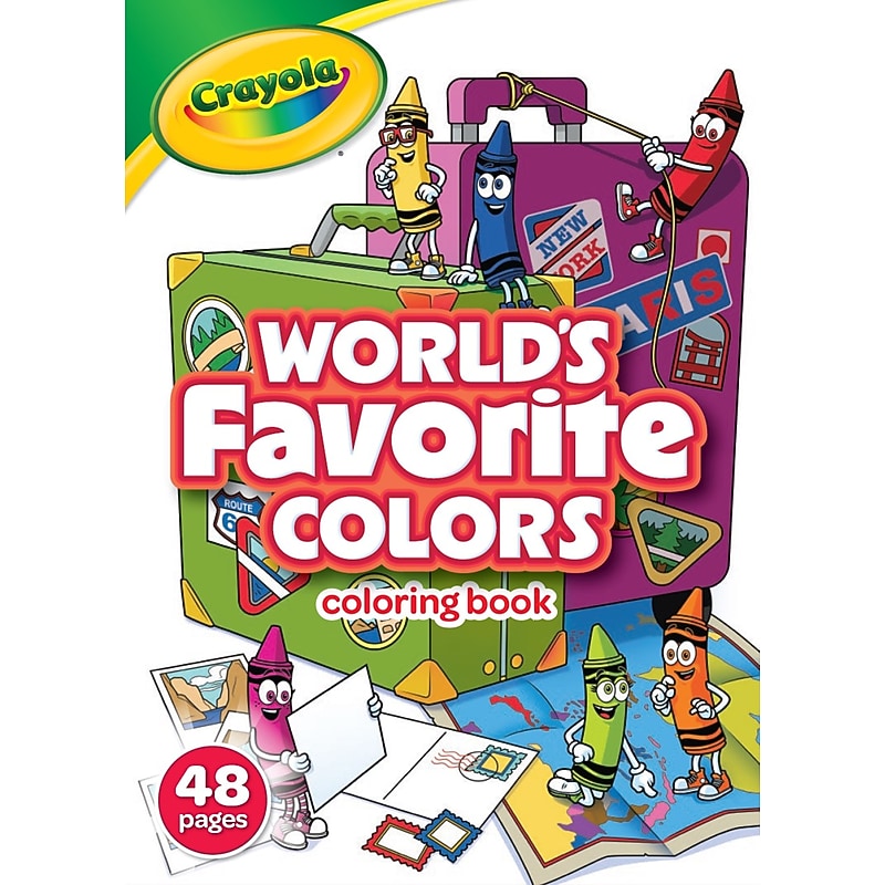 Crayola World's Favorite Colors Coloring Book, 48 Pages (04-7038) image 1