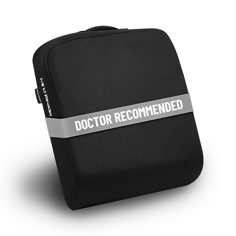Mind Reader Memory Foam Office Chair Cushion, Black (MEMGEL-BLK) image 1