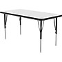 Correll Rectangular Activity Table, 36" x 24", Height-Adjustable, Frosty White/Black (A2436DE-REC-80)~#|#~7A00D728-F04F-4246-941B8F7E19CCF4C3_sc7