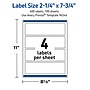 Avery Rectangle Laser Multipurpose Labels, 2.25" x 7.75", White, 400/Box (19479399319)~#|#~7A0ECE3F-8AD9-4529-B4EA084F7FD98E6D_sc7