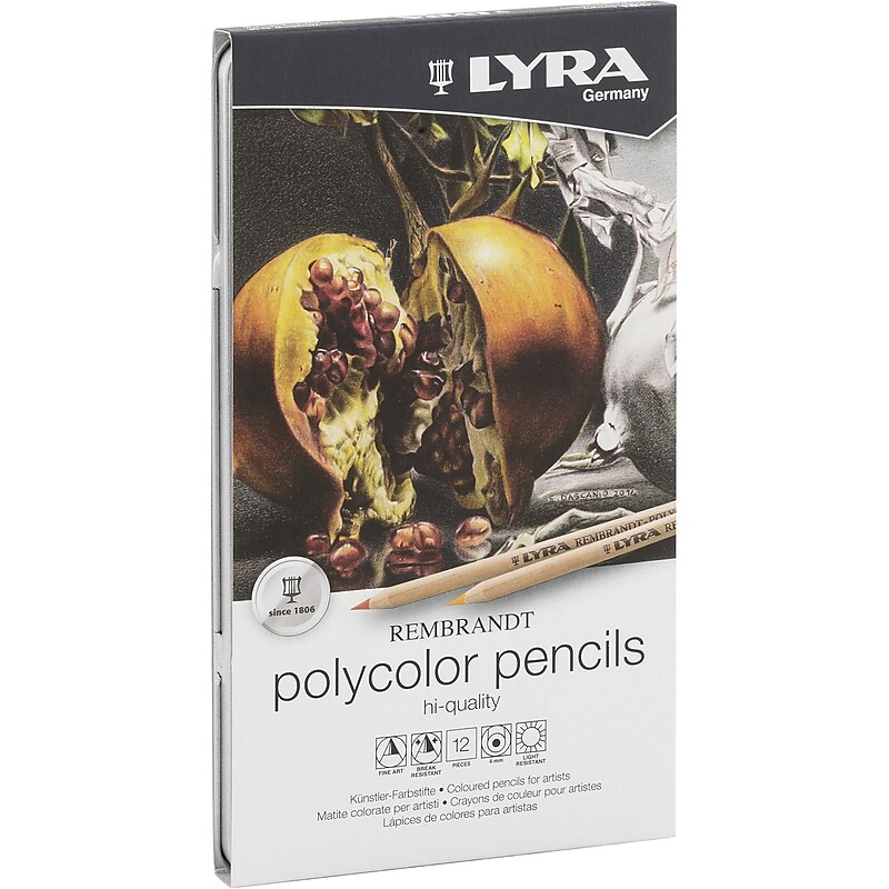 Lyra Rembrandt Professional Colored Pencils, Assorted Colors, 13/Set (LYXL2001120) image 1