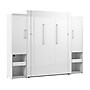 Bestar Avalon Queen Murphy Bed and Storage Cabinets with Pull-Out Shelf (107W), High-Gloss White~#|#~7A0FE8B5-663F-453A-A02218DE783F23F9_sc7