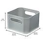iDESIGN Medium Stackable Plastic Storage Bin, Gray (29212M2)~#|#~7A101FEB-218C-4052-B1A074709C6E4A4D_sc7