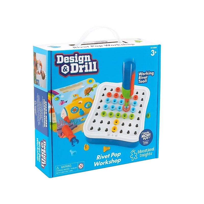 Educational Insights Design & Drill Rivet Pop Workshop (4300) image 1