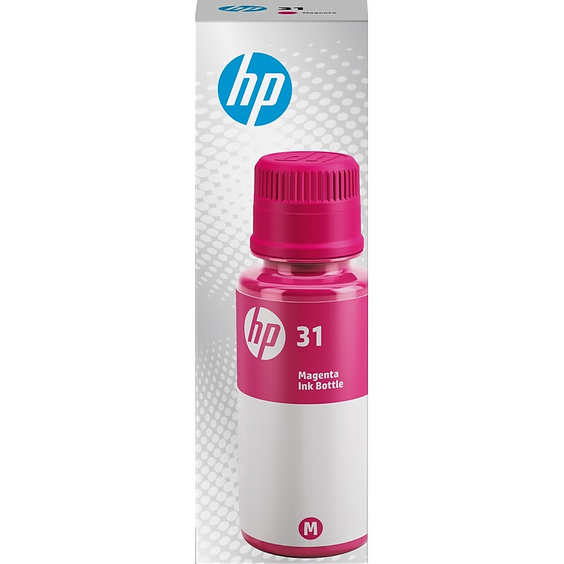 HP 31 Magenta Standard Yield Ink Tank Bottle Refill, Prints Up to 8,000 Pages (1VU27AN) image 1