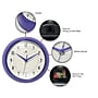 Infinity Instruments Round Retro Periwinkle Wall Clock, Aluminum, 9.5" (10940VP)~#|#~7A14639B-453D-4F3D-87FD5B430CA6F305_sc7