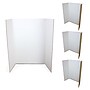 Flipside Tri-Fold Presentation Boards, 36" x 48", Corrugated Paper, White, 4/Pack (18042)~#|#~7A196355-835A-4ED7-A350F461BECAB8CC_sc7
