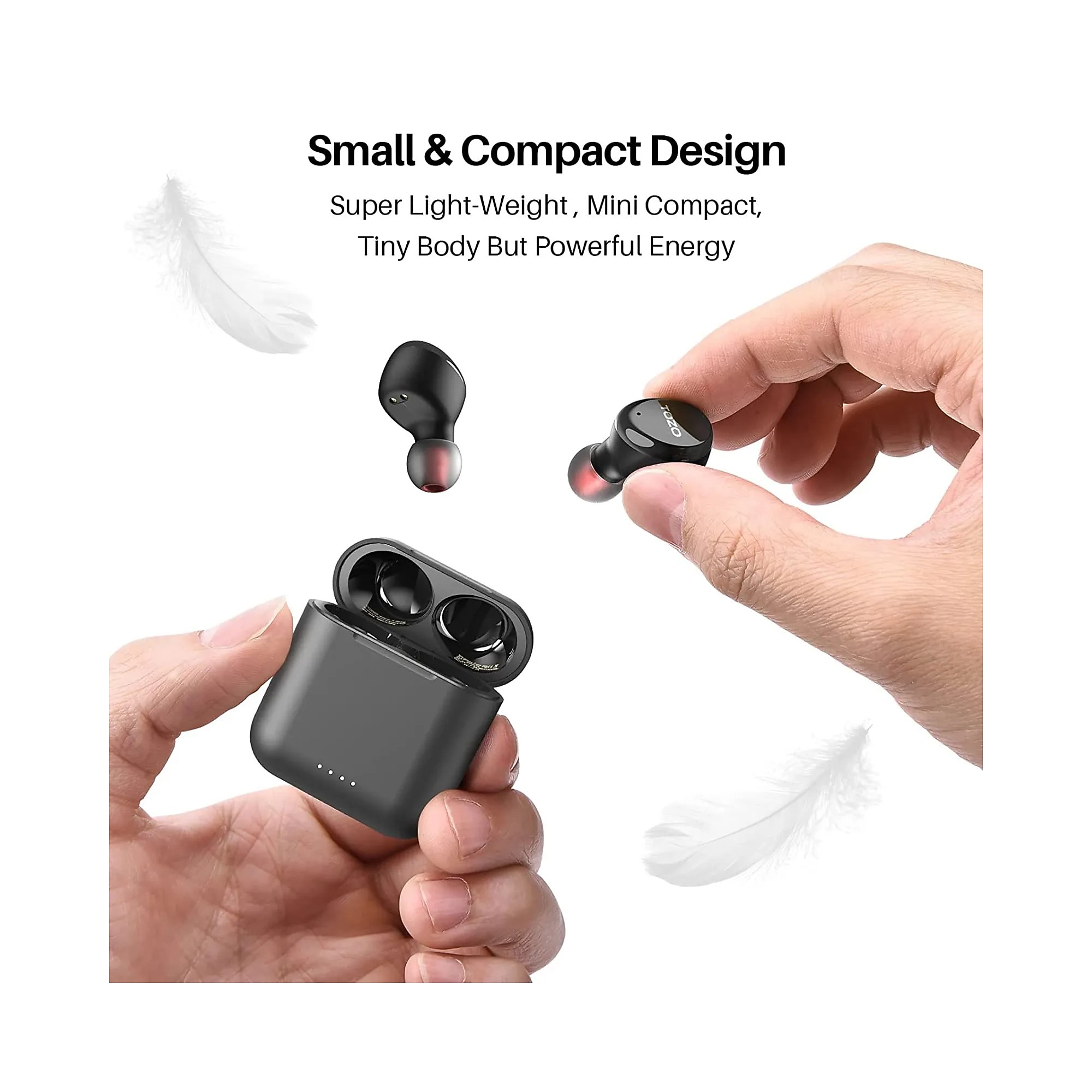 TOZO T6S Wireless Earbuds, Bluetooth, Black (TOZOT6SBLK) Sansujyuku sansujyuku.com
