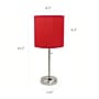 Simple Designs 19.5" LED Table Lamp, Brushed Steel/Red Shade (LT2024-RED-CCLB)~#|#~7A1F8B91-D9AF-4701-8824248DB2181EDE_sc7