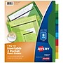 Avery Big Tab Two-Pocket Insertable Plastic Divider, 8 Tabs, Multicolor, 1 Set (11907)~#|#~7A2169D6-9897-49B8-B791114CAA8492E4_sc7