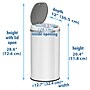 iTouchless Stainless Steel Round Sensor Trash Can with AbsorbX Odor Control System, White, 8 Gal. (MT08RW)~#|#~7A22BA67-4205-467E-A276150FBDCB721B_sc7