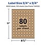 Avery Laser/Inkjet Square Multipurpose Labels, 3/4" x 3/4", Kraft Brown, 8000 Labels/Box ( 94102)~#|#~7A23FC18-6D84-4284-8A22266DC7DC5DF3_sc7