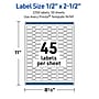 Avery Barbell Laser Multipurpose Labels, 0.5" x 2.5", White, 2250/Box (19479399158)~#|#~7A269287-9966-4FB1-85D9EB453129591F_sc7