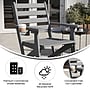 Flash Furniture Tolleson Commercial Grade Adirondack Dining Chair, Gray (LEHMP203710GRY)~#|#~7A28F241-621C-4DC3-8369EFC1B3641C47_sc7