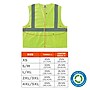 GloWear 8205HL-ECO High Visibility Sleeveless Vest, ANSI Type R Class 2, Lime, 2X/3X, (21987)~#|#~7A2CFA67-5C94-400B-BDDE9DAD38FFB049_sc7