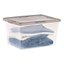 Iris 24.5 Quart Snap Top Plastic Snap Closure Storage Bin, Clear, 6/Pack (585104)~#|#~7A2E1169-87F8-44ED-A5B1492CD1D3A2DB_sc7