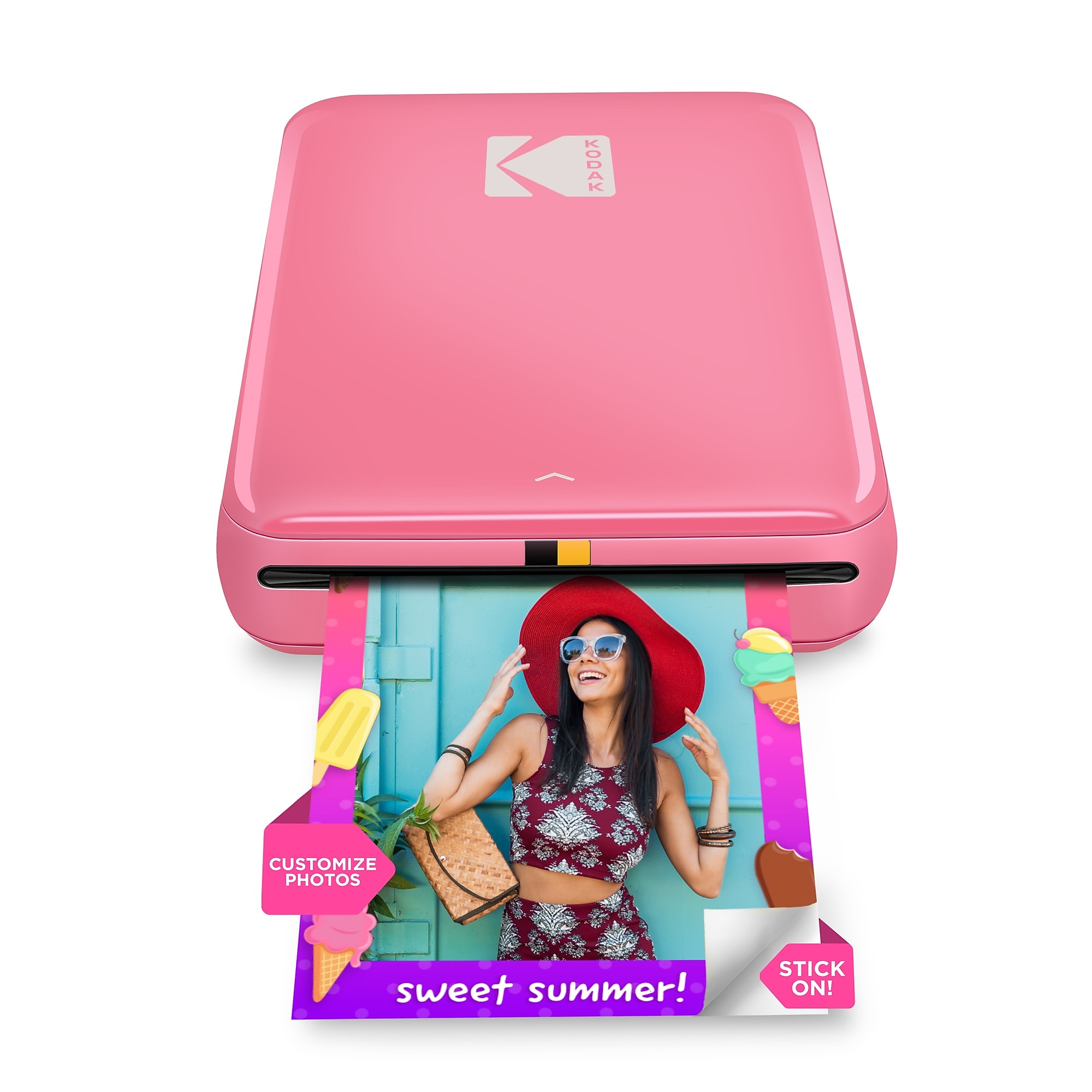 Kodak Step Mobile Zero Ink Instant Photo Printer, Single-Function, Pink (RODMP20AMZP) Sansujyuku sansujyuku.com