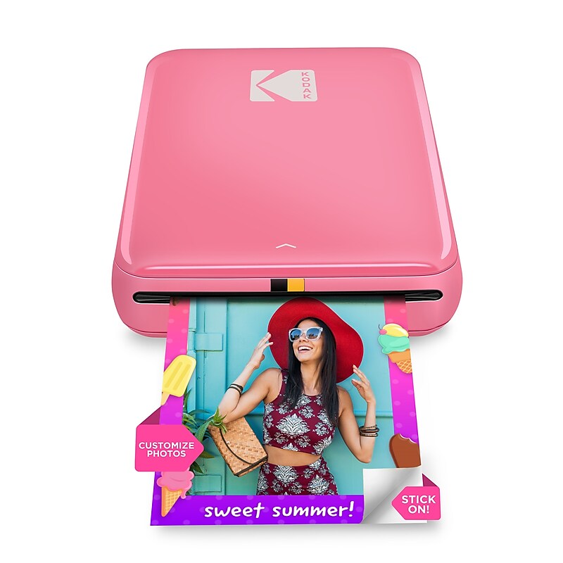 Kodak Step Mobile Zero Ink Instant Photo Printer, Single-Function, Pink (RODMP20AMZP) image 1
