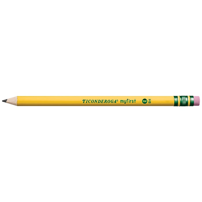 Ticonderoga My First Ticonderoga Pre-Sharpened Wooden Pencil, 0.7