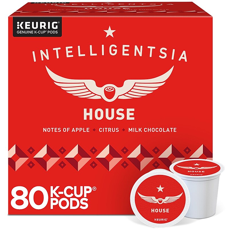 Intelligentsia House Blend Coffee, Keurig K-Cup Pod, Light Roast, 20/Box, 4 Boxes/Carton (5000371868CT) image 1