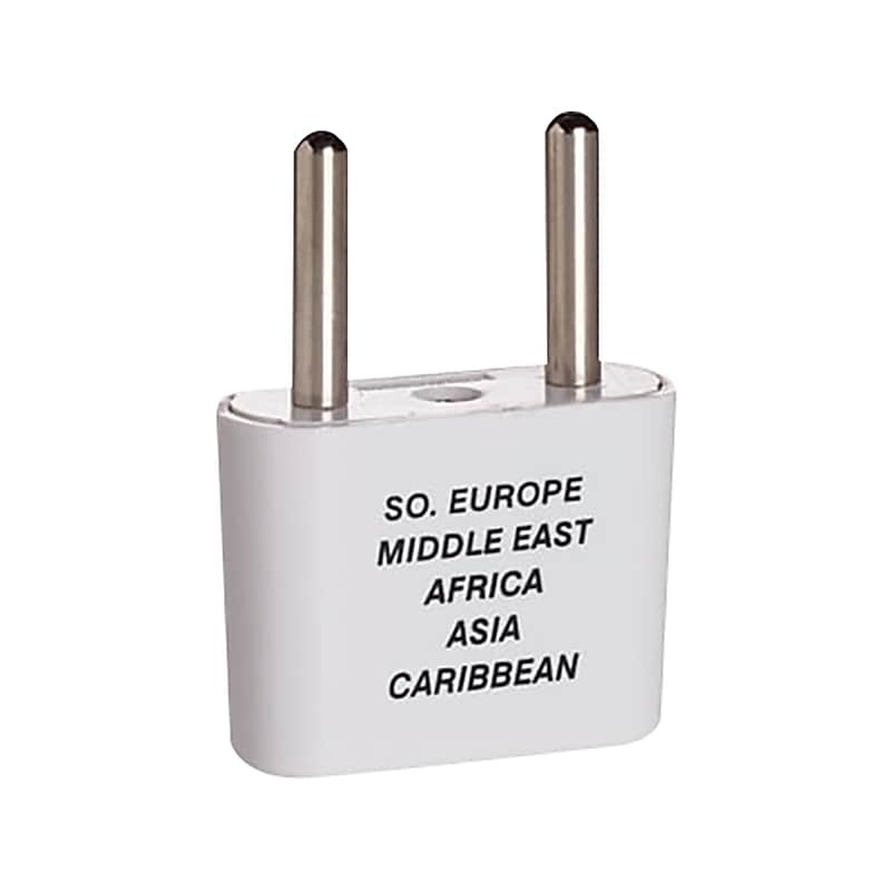 Travel Smart Adapter Plug for Europe, Middle East, Parts of Africa, Asia, and Caribbean, White (NW3XR) image 1