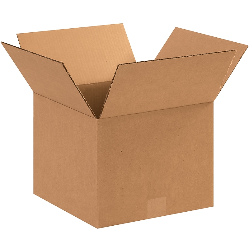 12" x 12" x 9" Corrugated Kraft Boxes, 32 ECT, 25/Bundle (BS121209X) image 1